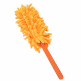 Telescopic Duster Detachable Washable 72cm Chenille Dust Removal Tool for Home Cleaning Orange - Rear View
