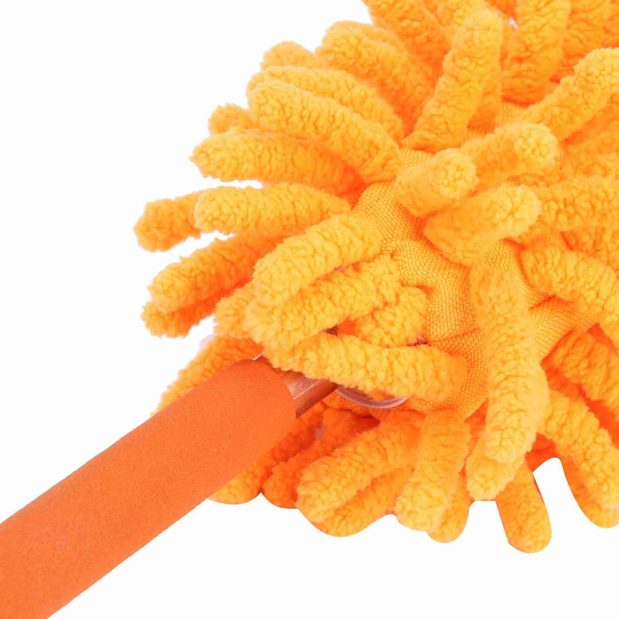 Telescopic Duster Detachable Washable 72cm Chenille Dust Removal Tool for Home Cleaning Orange