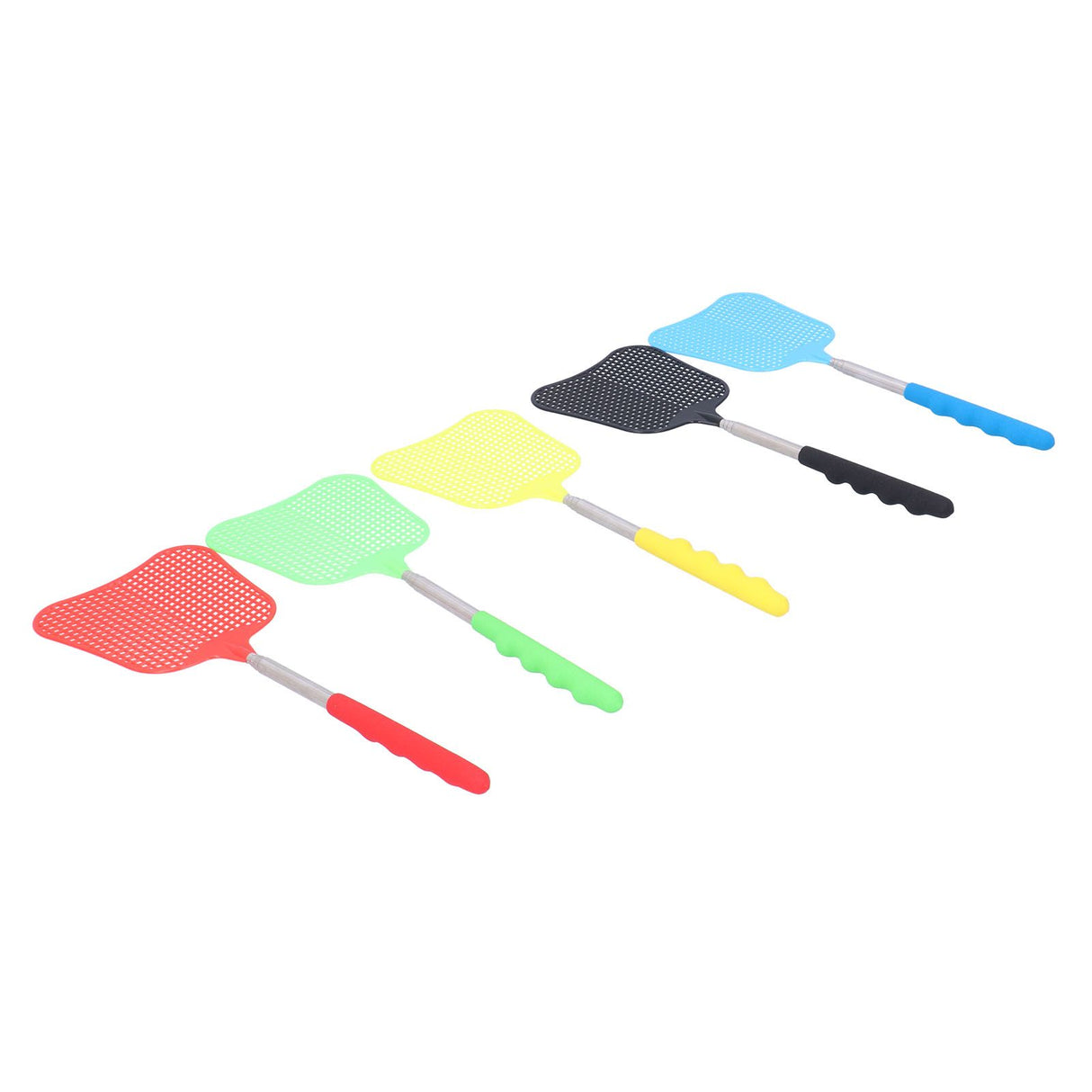 5PCS Plastic Fly Swatter with Retractable Rod Thicken PlantainShaped Fly Swatter for Home
