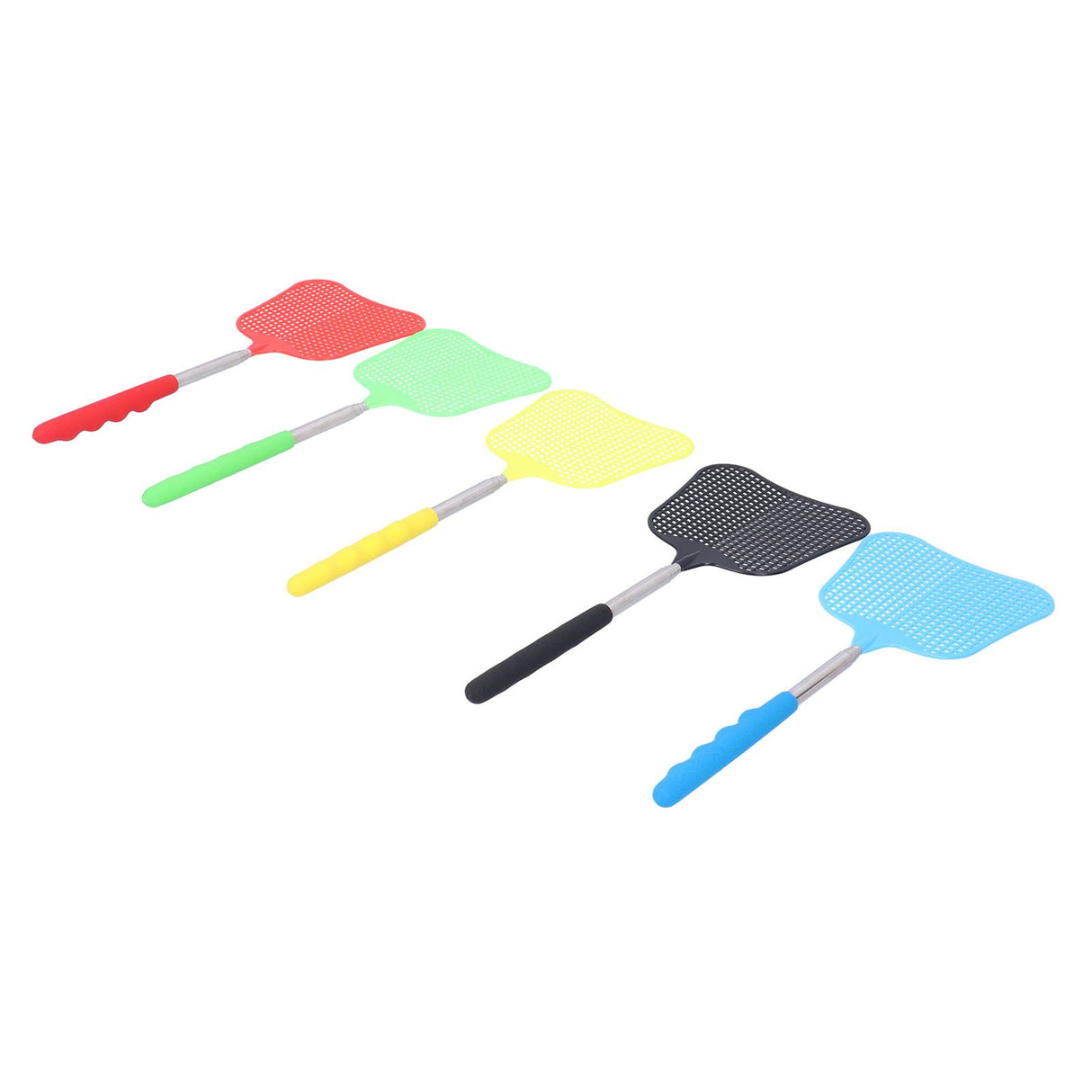 5PCS Plastic Fly Swatter with Retractable Rod Thicken PlantainShaped Fly Swatter for Home