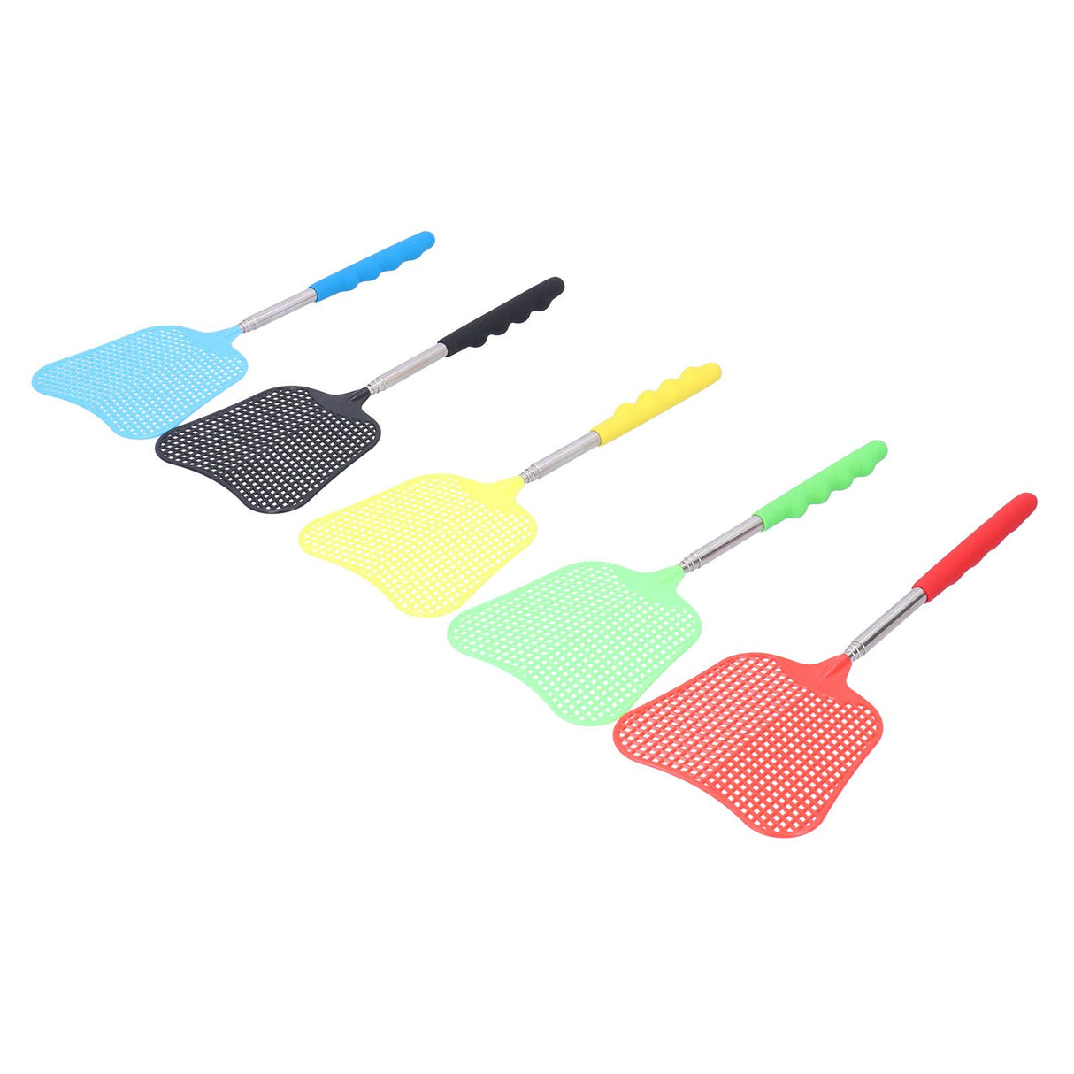 5PCS Plastic Fly Swatter with Retractable Rod Thicken PlantainShaped Fly Swatter for Home