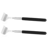 2Pcs Retractable Back Scratcher Portable Stainless Steel Scratching Tool 20‑68cm - Rear View