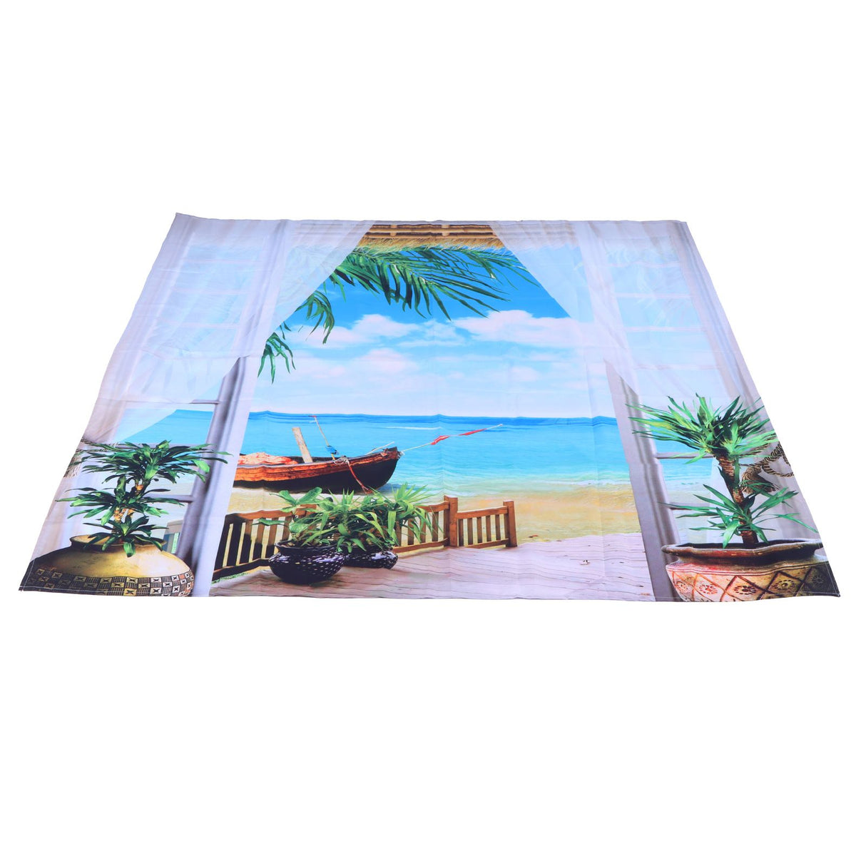 Home Tapestry Landscape Pattern Polyester Fabric Hanging Blanket for Bedroom Balcony150x150cm