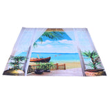 Home Tapestry Landscape Pattern Polyester Fabric Hanging Blanket for Bedroom Balcony150x150cm