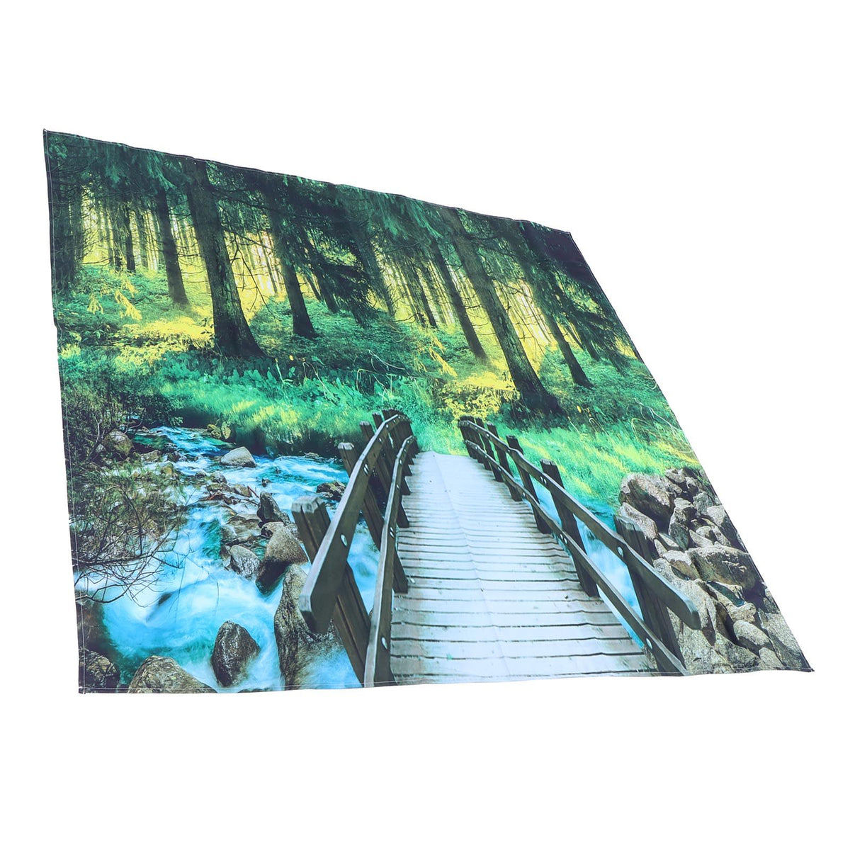 Polyester Tapestry Forest Landscape Pattern Wall Hanging Blanket Bedroom Dormitory Decors150x150cm