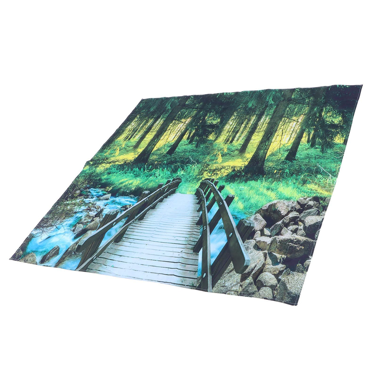 Polyester Tapestry Forest Landscape Pattern Wall Hanging Blanket Bedroom Dormitory Decors150x150cm
