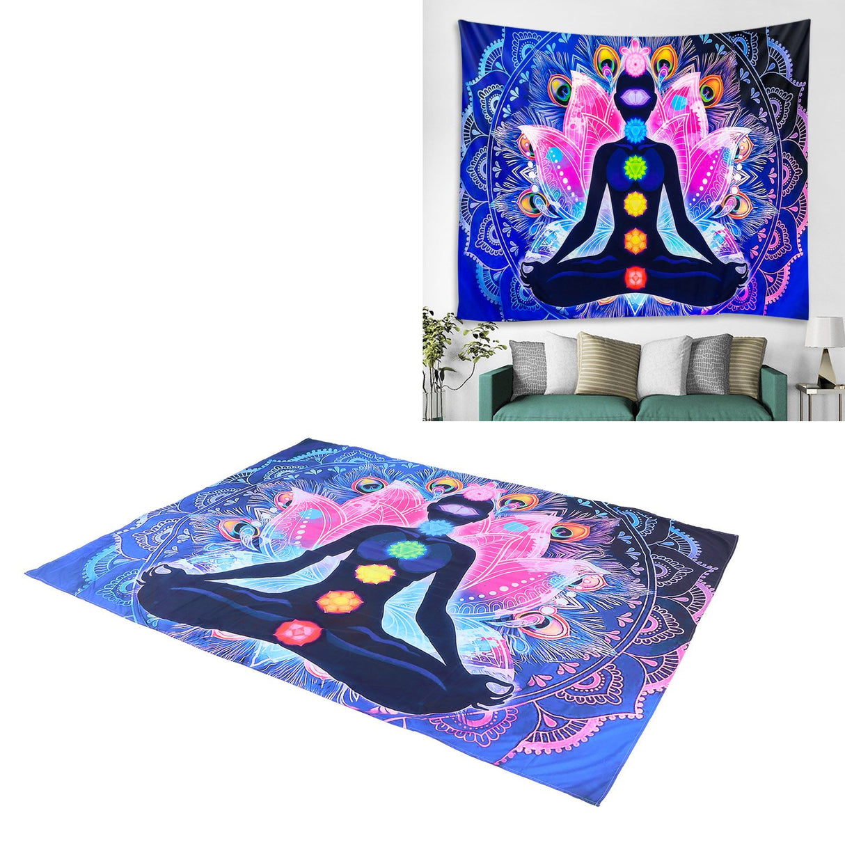 Wall Tapestry Nordic Style Polyester Fiber Wall Hanging Blanket Background Art Decors200x150cm