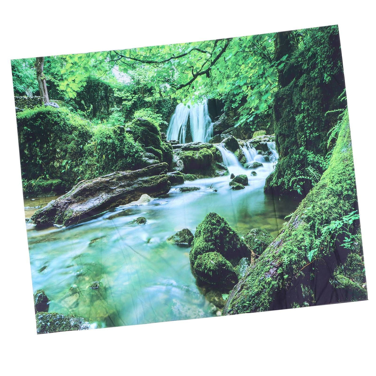 Forest Stream Scenery Tapestry Background Wall Hanging Decorative Blanket for Home Use150x150cm