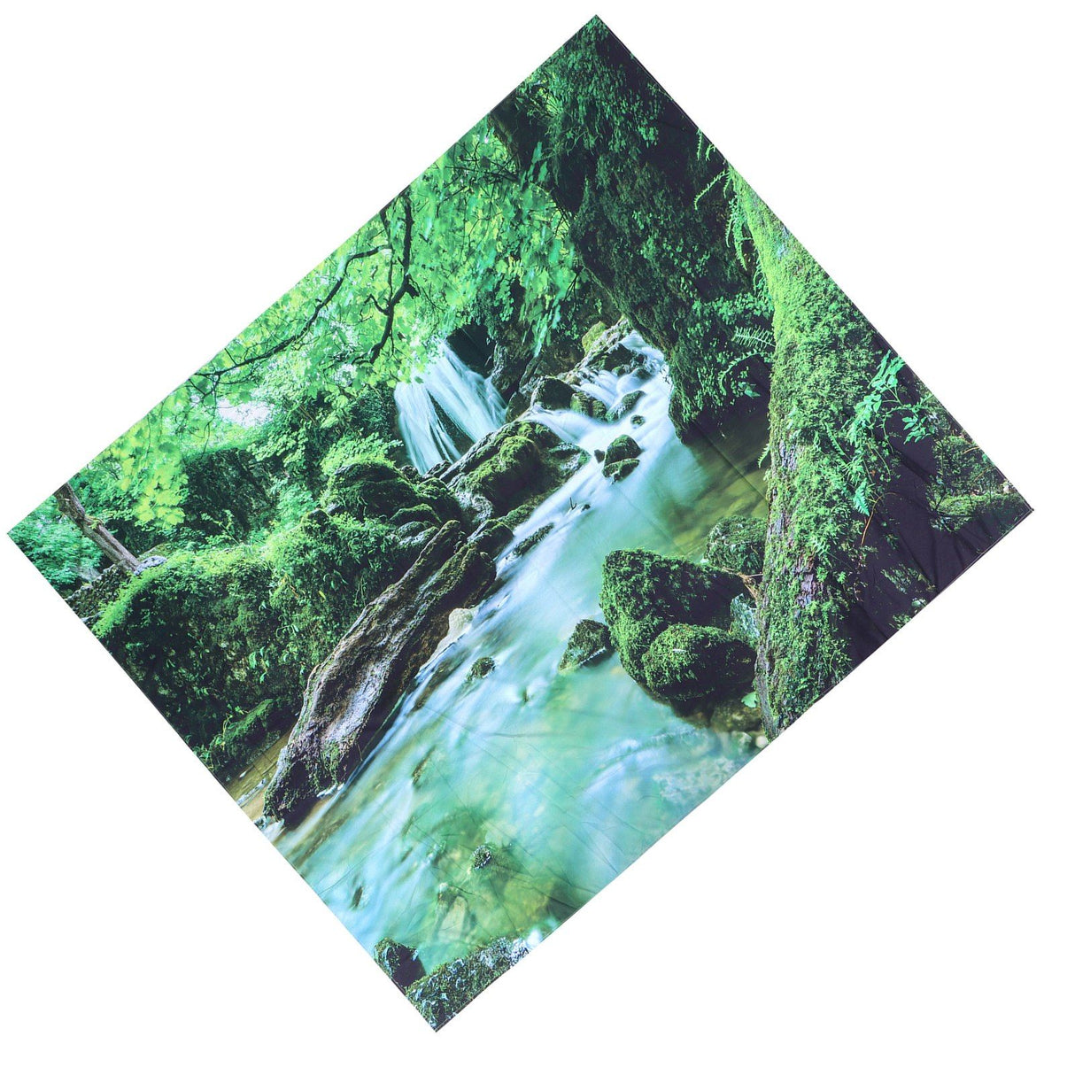 Forest Stream Scenery Tapestry Background Wall Hanging Decorative Blanket for Home Use150x150cm