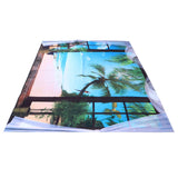 Window Beach Landscape Pattern Tapestry Wall Hanging for Living Room Bedroom Art Decor230x180cm