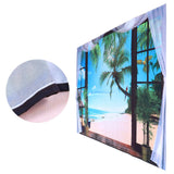Window Beach Landscape Pattern Tapestry Wall Hanging for Living Room Bedroom Art Decor230x180cm - Extra Image