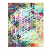 Abstract Geometric Pattern Tapestry Wall Hanging for Living Room Bedroom Art Decor230x180cm - Side View