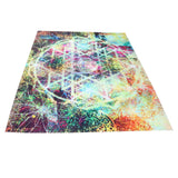 Abstract Geometric Pattern Tapestry Wall Hanging for Living Room Bedroom Art Decor230x180cm - 45-Degree Angle