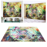 Abstract Geometric Pattern Tapestry Wall Hanging for Living Room Bedroom Art Decor230x180cm