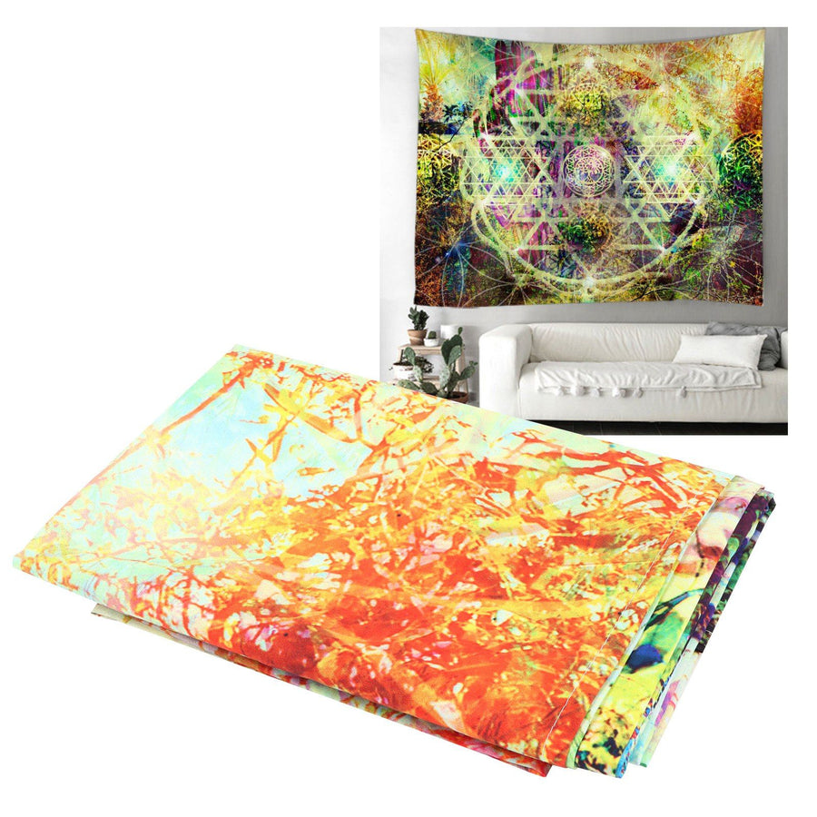Abstract Geometric Pattern Tapestry Wall Hanging for Living Room Bedroom Art Decor200x150cm