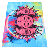 Sun Goddess Pattern Tapestry Wall Hanging for Bedroom Living Room Background Art Decor230x180cm - Close-Up Angle