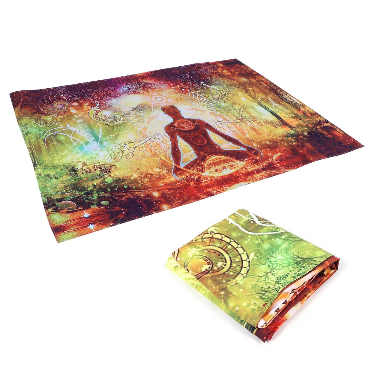 Forest Yoga Background Pattern Tapestry Wall Hanging Wall Blanket for Home Decor230x180cm