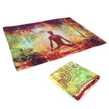 Forest Yoga Background Pattern Tapestry Wall Hanging Wall Blanket for Home Decor230x180cm