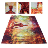 Forest Yoga Background Pattern Tapestry Wall Hanging Wall Blanket for Home Decor150x150cm