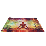 Forest Yoga Background Pattern Tapestry Wall Hanging Wall Blanket for Home Decor150x150cm - Close-Up Angle