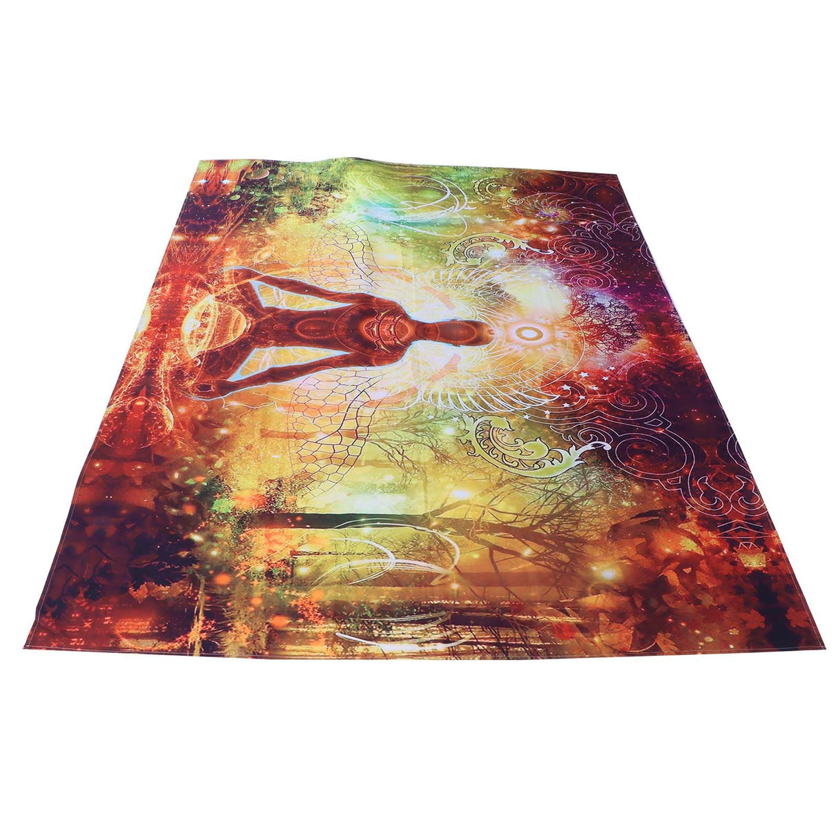 Forest Yoga Background Pattern Tapestry Wall Hanging Wall Blanket for Home Decor150x150cm