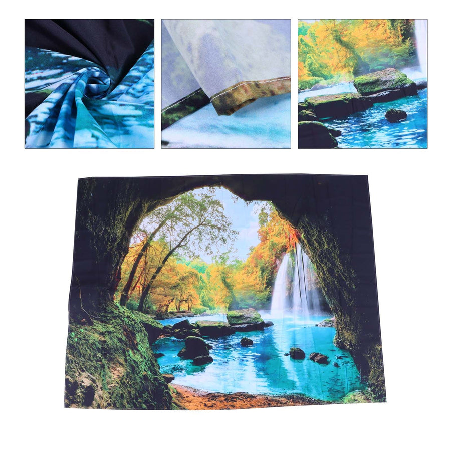 Cave River Landscape Pattern Tapestry Wall Hanging Wall Blanket for Bedroom Decor230x180cm