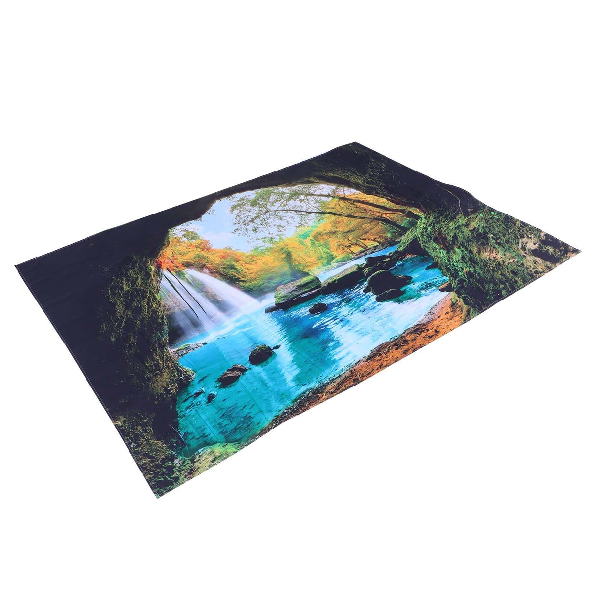 Cave River Landscape Pattern Tapestry Wall Hanging Wall Blanket for Bedroom Decor230x180cm
