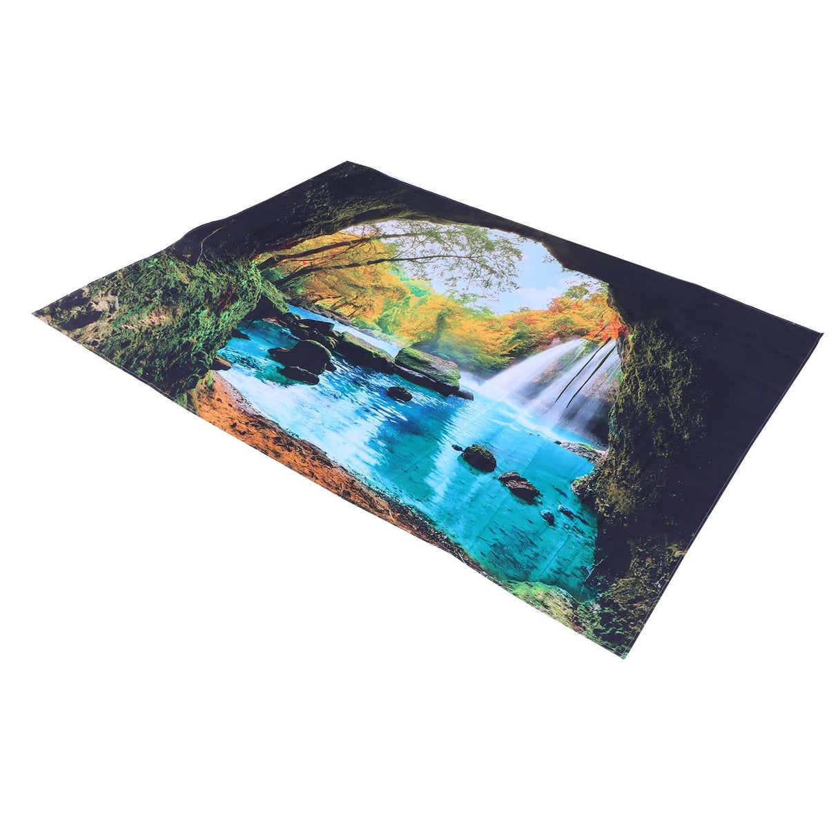 Cave River Landscape Pattern Tapestry Wall Hanging Wall Blanket for Bedroom Decor230x180cm