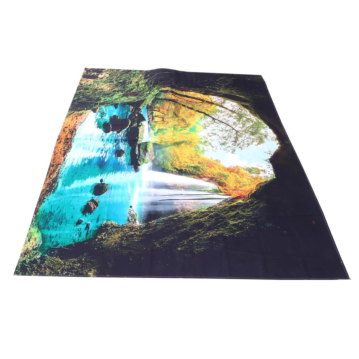 Cave River Landscape Pattern Tapestry Wall Hanging Wall Blanket for Bedroom Decor230x180cm