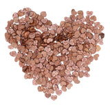 500Pcs Heart‑Shape Chips Wood Grain Slice Decoration DIY Hand‑Made Scrapbook Crafts