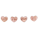 500Pcs Heart‑Shape Chips Wood Grain Slice Decoration DIY Hand‑Made Scrapbook Crafts