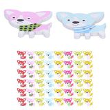 50Pcs Mixed Wooden Buttons Cartoon Dog Shape Button DIY HandSewn Clothes Decoration
