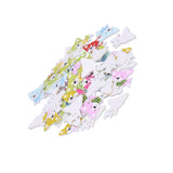 50Pcs Mixed Wooden Buttons Cartoon Dog Shape Button DIY HandSewn Clothes Decoration - Close-Up Angle