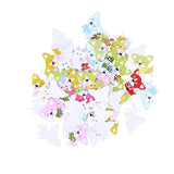 50Pcs Mixed Wooden Buttons Cartoon Dog Shape Button DIY HandSewn Clothes Decoration