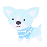 50Pcs Mixed Wooden Buttons Cartoon Dog Shape Button DIY HandSewn Clothes Decoration