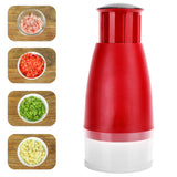 Manual Chopper Hand Press Garlic Ginger Garlic Chop Cutter Household with 2pcs Plastic BoxRed - Extra Image
