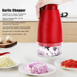 Manual Chopper Hand Press Garlic Ginger Garlic Chop Cutter Household with 2pcs Plastic BoxRed