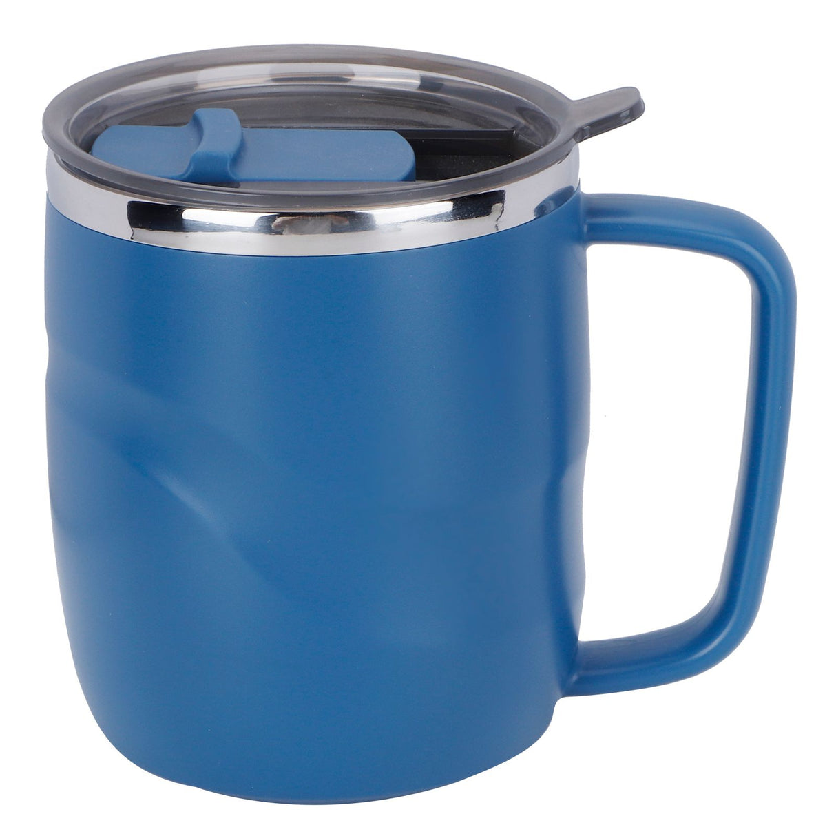 400ml Coffee Mug Stainless Steel Anti Scalding Water Cup with Lid for Home Office Wonderful Gift(Blue )