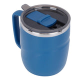 400ml Coffee Mug Stainless Steel Anti Scalding Water Cup with Lid for Home Office Wonderful Gift(Blue )