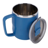 400ml Coffee Mug Stainless Steel Anti Scalding Water Cup with Lid for Home Office Wonderful Gift(Blue )