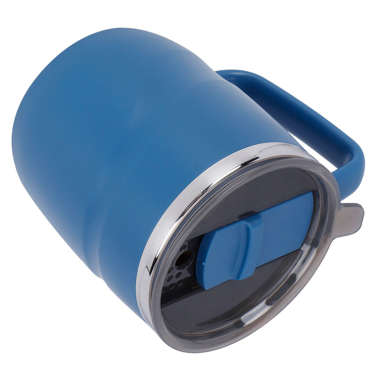 400ml Coffee Mug Stainless Steel Anti Scalding Water Cup with Lid for Home Office Wonderful Gift(Blue )
