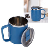 400ml Coffee Mug Stainless Steel Anti Scalding Water Cup with Lid for Home Office Wonderful Gift(Blue )