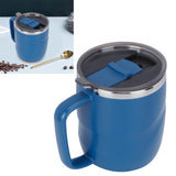 400ml Coffee Mug Stainless Steel Anti Scalding Water Cup with Lid for Home Office Wonderful Gift(Blue )