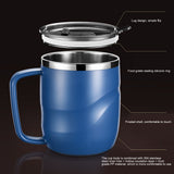 400ml Coffee Mug Stainless Steel Anti Scalding Water Cup with Lid for Home Office Wonderful Gift(Blue )