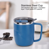400ml Coffee Mug Stainless Steel Anti Scalding Water Cup with Lid for Home Office Wonderful Gift(Blue ) - Extra Image