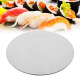 Round Sushi Plate Innovative 304 Stainless Steel Cake Dessert Dish Tray for Kitchen RestaurantL - Extra Image