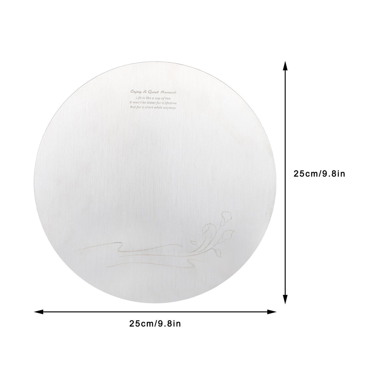 Round Sushi Plate Innovative 304 Stainless Steel Cake Dessert Dish Tray for Kitchen RestaurantL