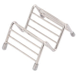 Taco Holder Innovative 304 Stainless Steel Pancake Stand Tray for Kitchen Restaurant1/2 Grid - Front View
