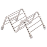 Taco Holder Innovative 304 Stainless Steel Pancake Stand Tray for Kitchen Restaurant1/2 Grid - Close-Up Angle