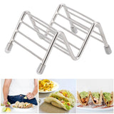 Taco Holder Innovative 304 Stainless Steel Pancake Stand Tray for Kitchen Restaurant1/2 Grid